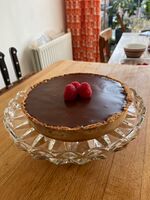 Chocolate and raspberry tart