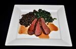 Venison Strip Loin with a Red Wine Sauce