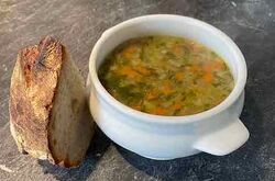 Barley soup from Südtirol or Alto Adige, Südtiroler Gerstesuppe