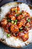 Crispy Sesame Chicken with a sticky asian sauce