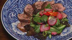 Tea smoked Duck Breast with Chinese inspired salad