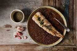 Roasted Monkfish with Classic French Lentils