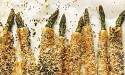 Baked Asparagus with parmesan and Poppy Seed