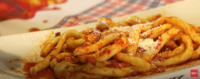 Fileja with Nduja Hand rolled pasta with spicy nduja sausage