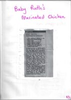 Chicken - Baby Ruth's marinated