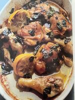 Roast Chicken with basil and lemon