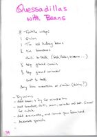 Quessadillas with beans